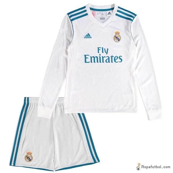 Camiseta Real Madrid Replica Primera Ropa ML Niños 2017/18